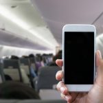 飛行機に乗る際は、機内モード設定を忘れずに！